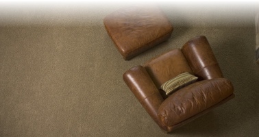 brown leather chair viewed from above
